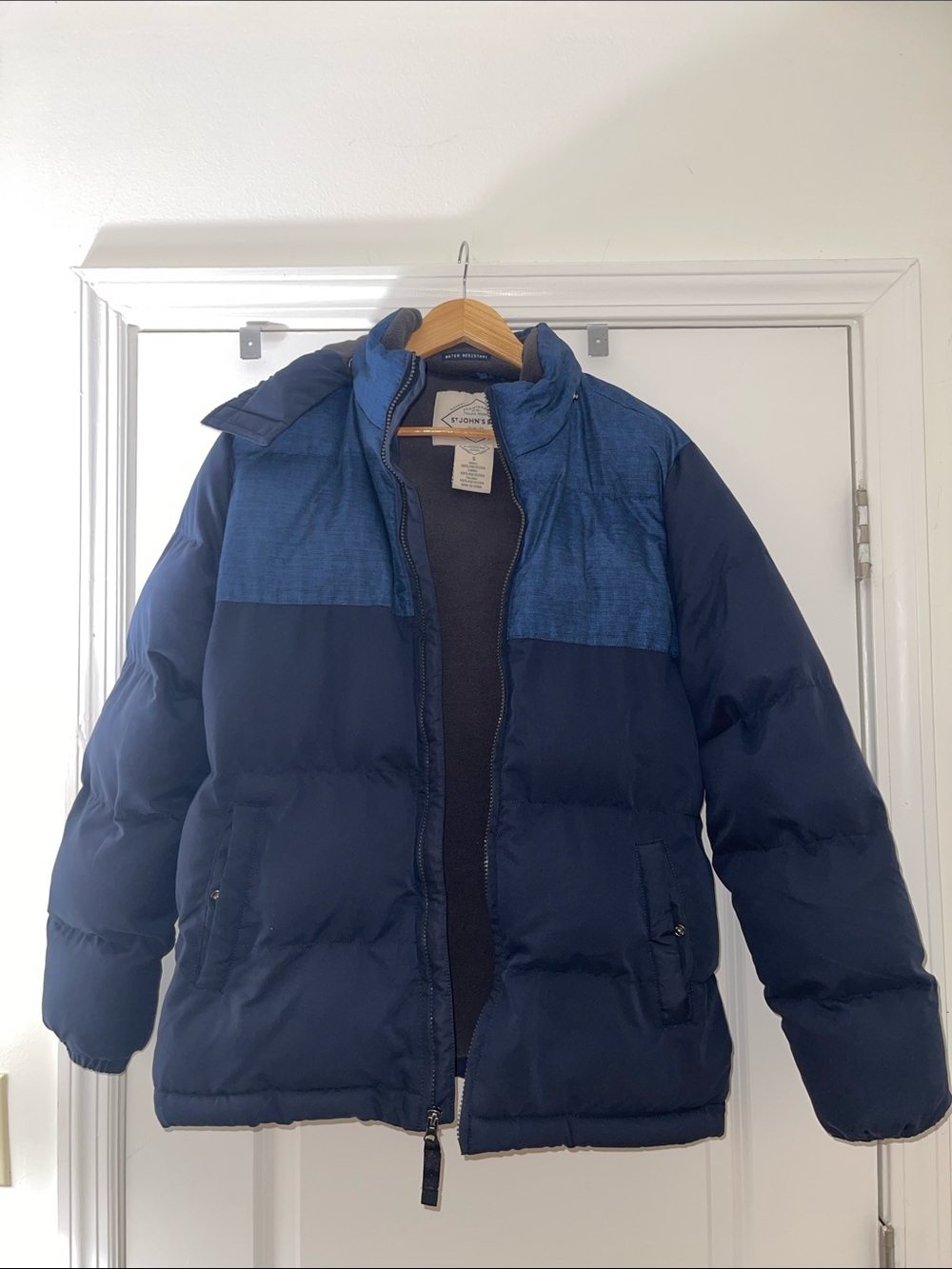 St. John's Bay Two Toned Blue Puffer Jacket